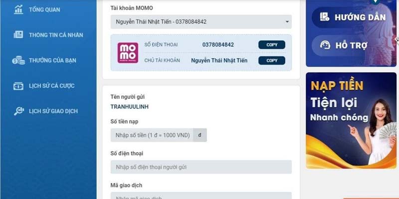 Điều kiện giúp bạn nạp tiền tại nhà cái thành công