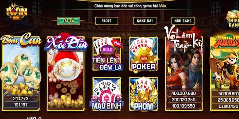 Giới thiệu tổng quát về sảnh game bài IWIN