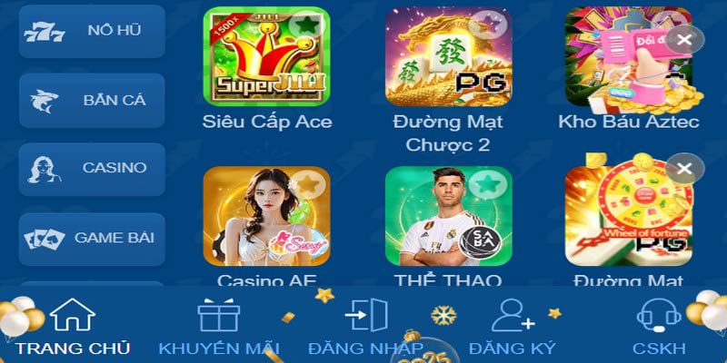 Bộ sưu tập game nổi bật nhất tại nhà cái