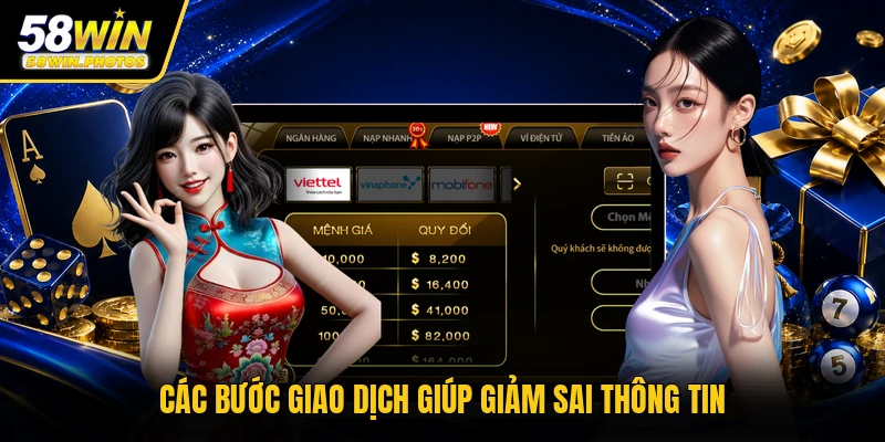 Các bước giao dịch giúp giảm sai thông tin